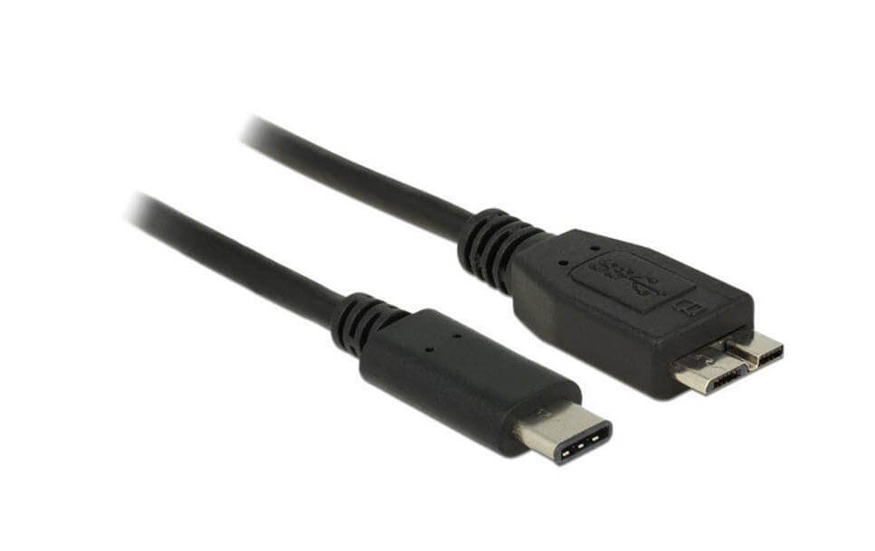 0.5m USB3.1 C - MicroUSB3.1 B USB Kabel 0,5 m USB 3.2 Gen 2 (3.1 Gen 2) USB C Micro-USB B Schwarz