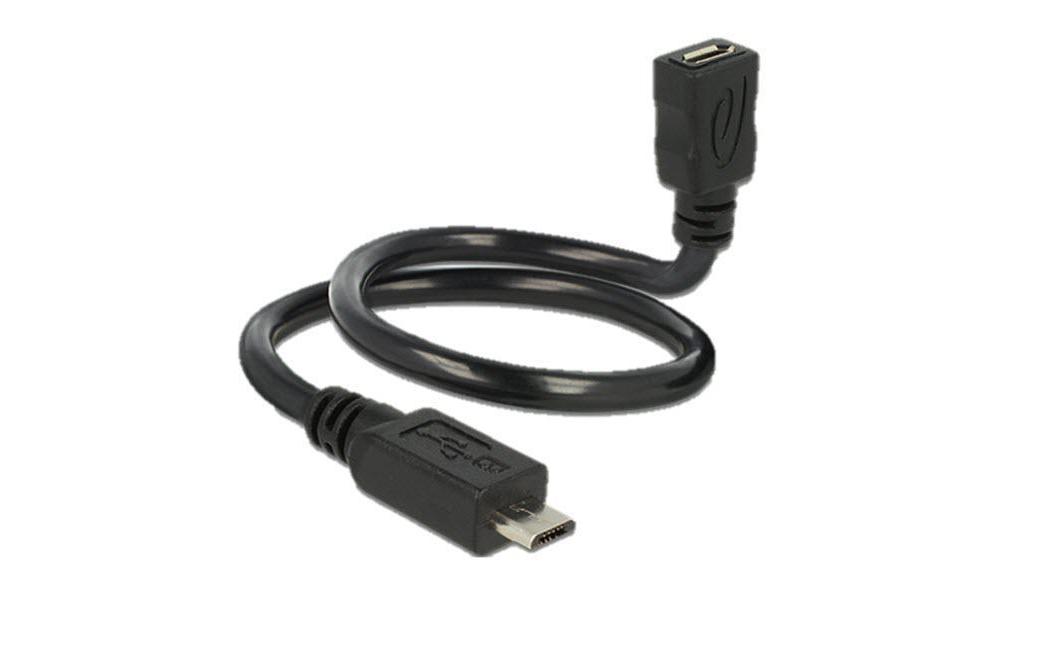 0.35m, 2xUSB2.0 Micro-B USB Kabel 0,35 m USB 2.0 Micro-USB B Schwarz
