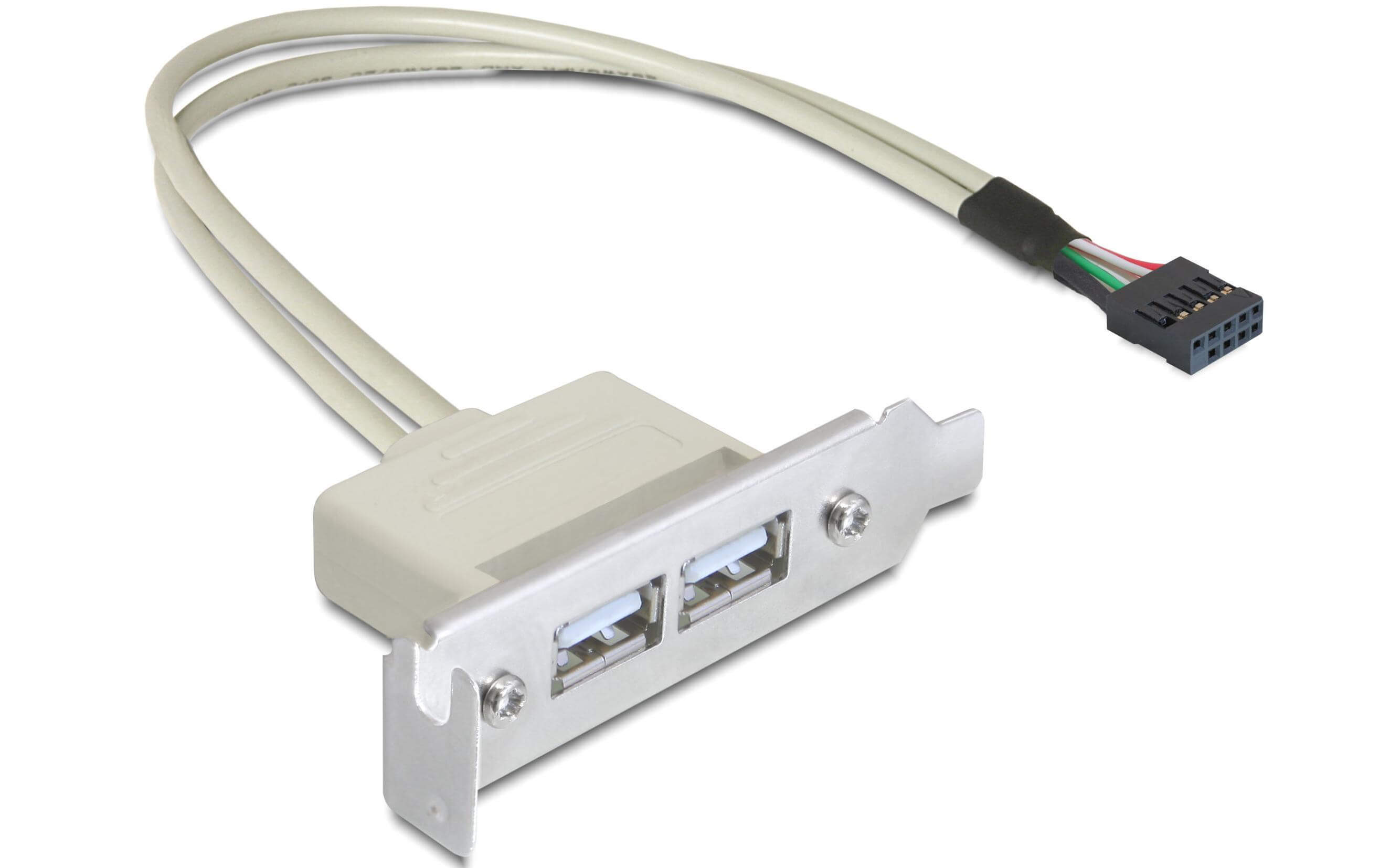 0.5m Slotblech USB 2.0 USB Kabel 0,5 m USB A Weiß