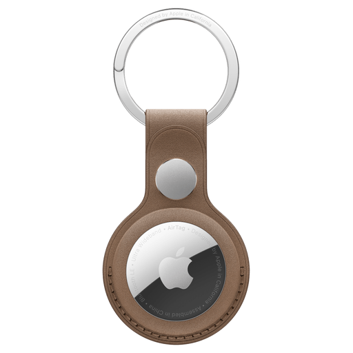 APPLE AIRTAG FINEWOVEN KEY RING - TAUPE