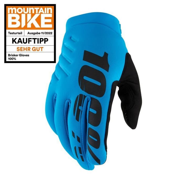 100% Brisker Bike-Handschuhe azur