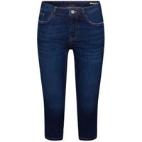 EDC Capri-Jeans aus Organic Cotton (BLUE DARK WASHED)