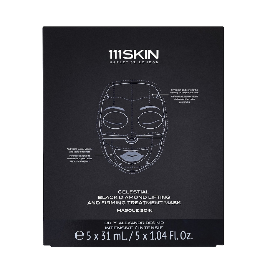 111Skin Celestial Black Diamond Lifting And Firming Treatment Mask (Box Of 5) Anti-Aging Masken 155 ml