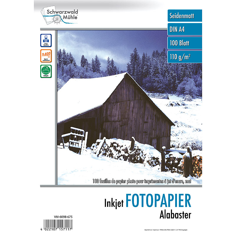 100 Bl. Fotopapier "Alabaster" matt 110g/m? A4