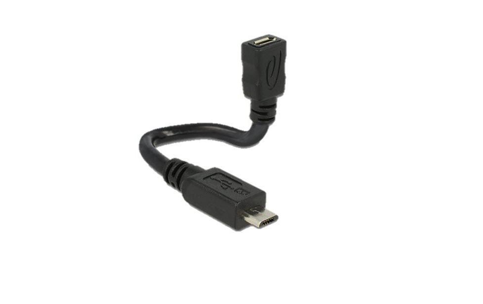 0.15m, 2xUSB2.0 Micro-B USB Kabel 0,15 m USB 2.0 Micro-USB B Schwarz