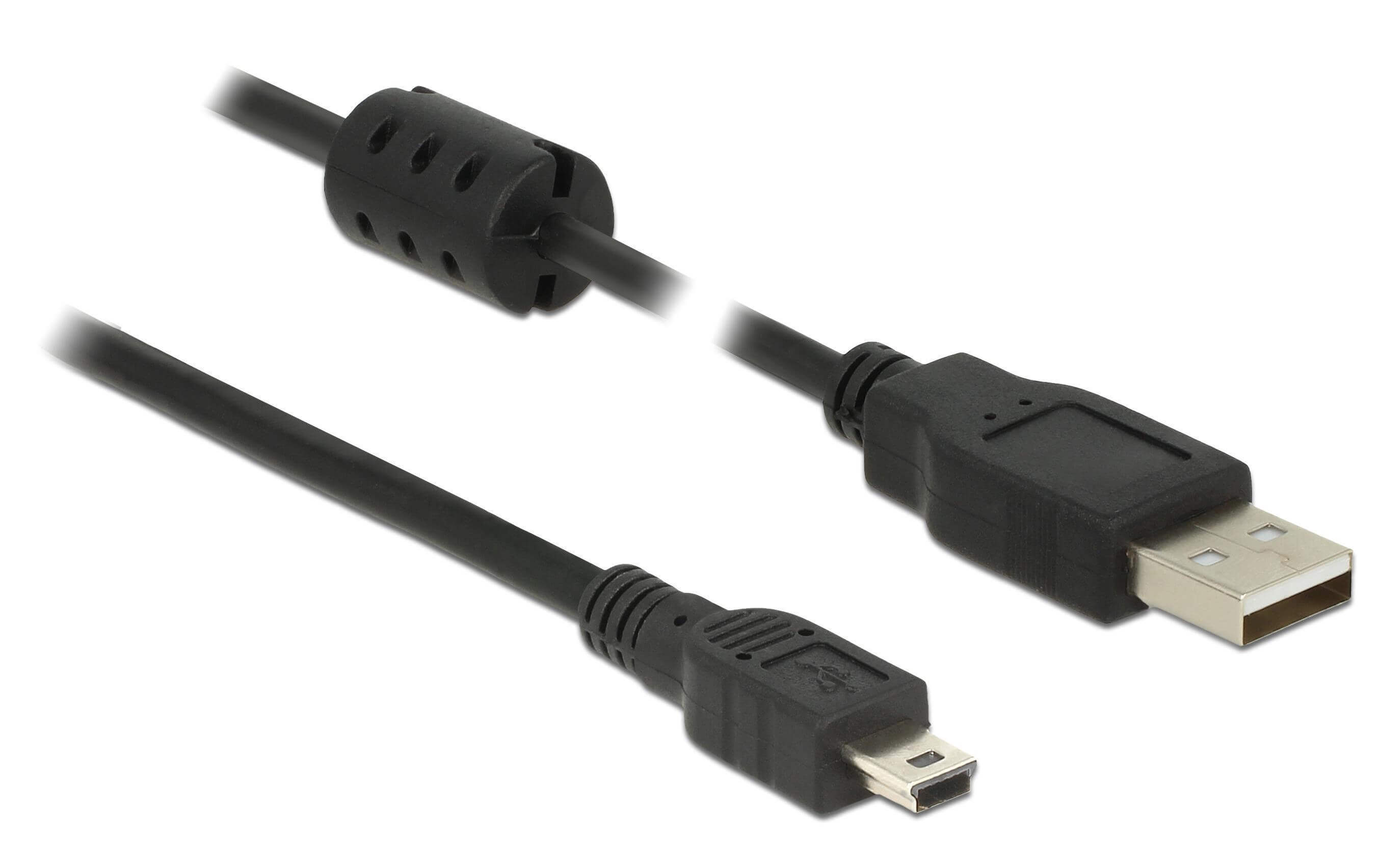 0.5m, USB 2.0-A/USB 2.0 Mini-B USB Kabel 0,5 m USB A Mini-USB B Schwarz