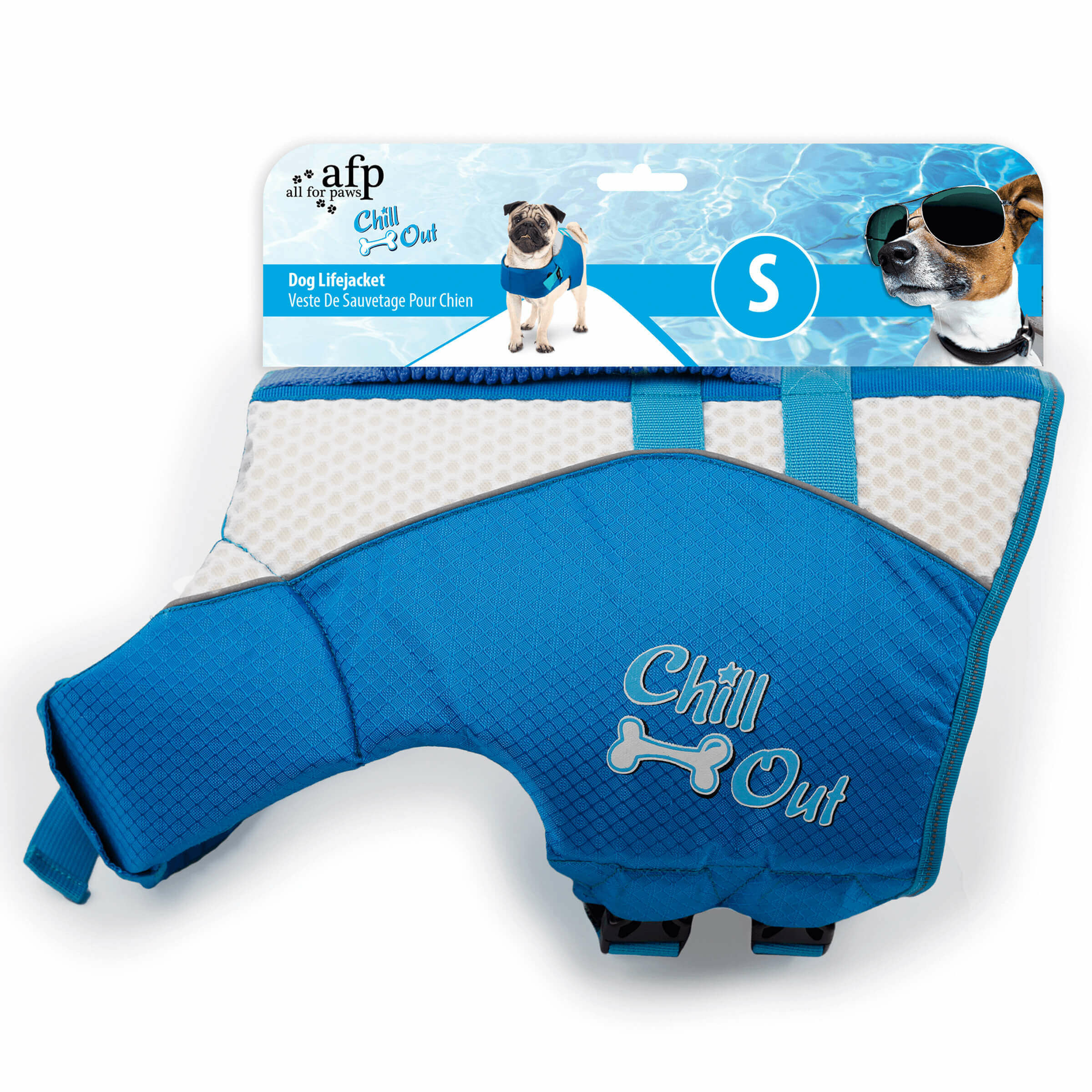 All for Paws AFP Chill Out Schwimmweste Hund mit Griff M 25-39kg