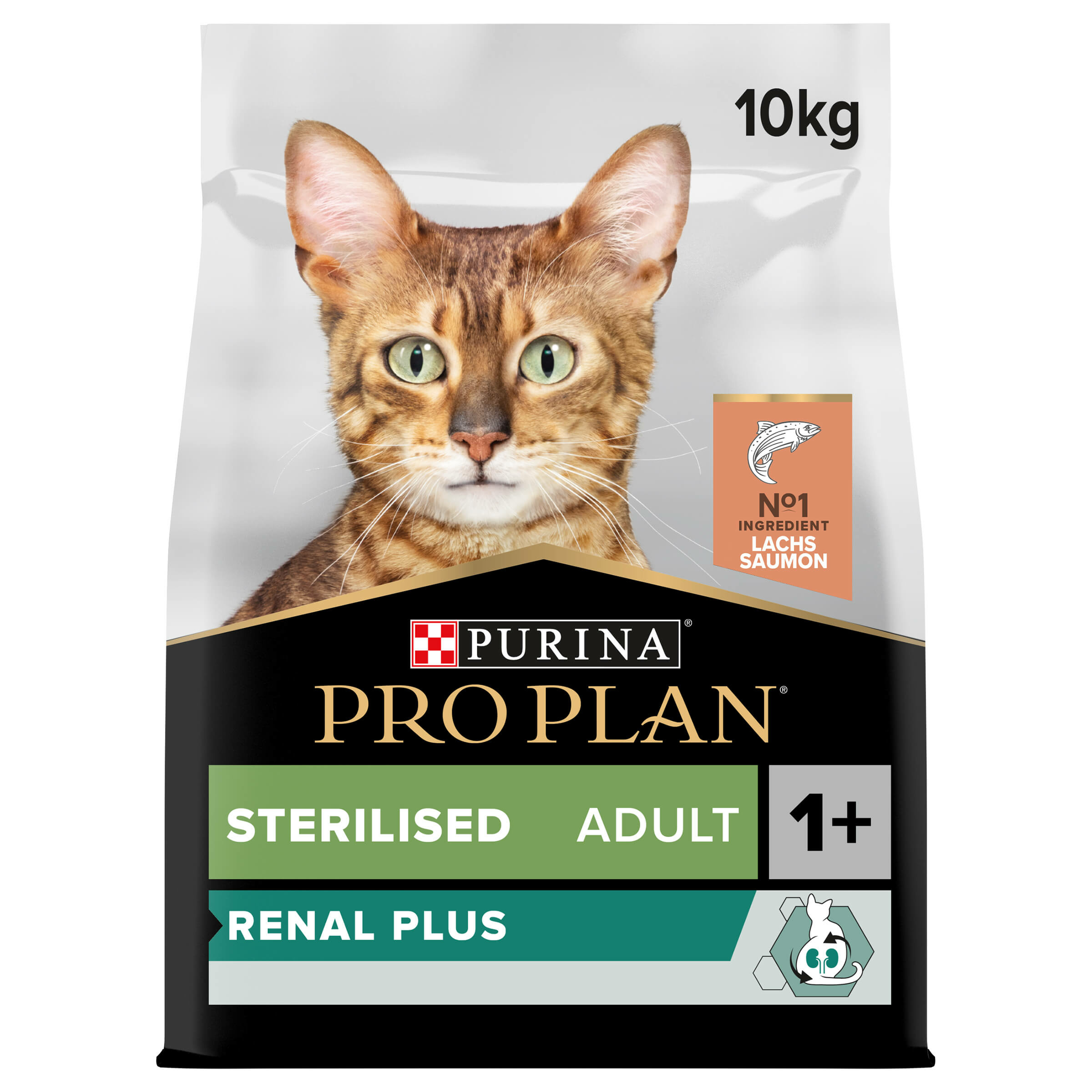 1 kg gratis! 10 kg PURINA PRO PLAN Katzenfutter - Sterilised reich an Lachs