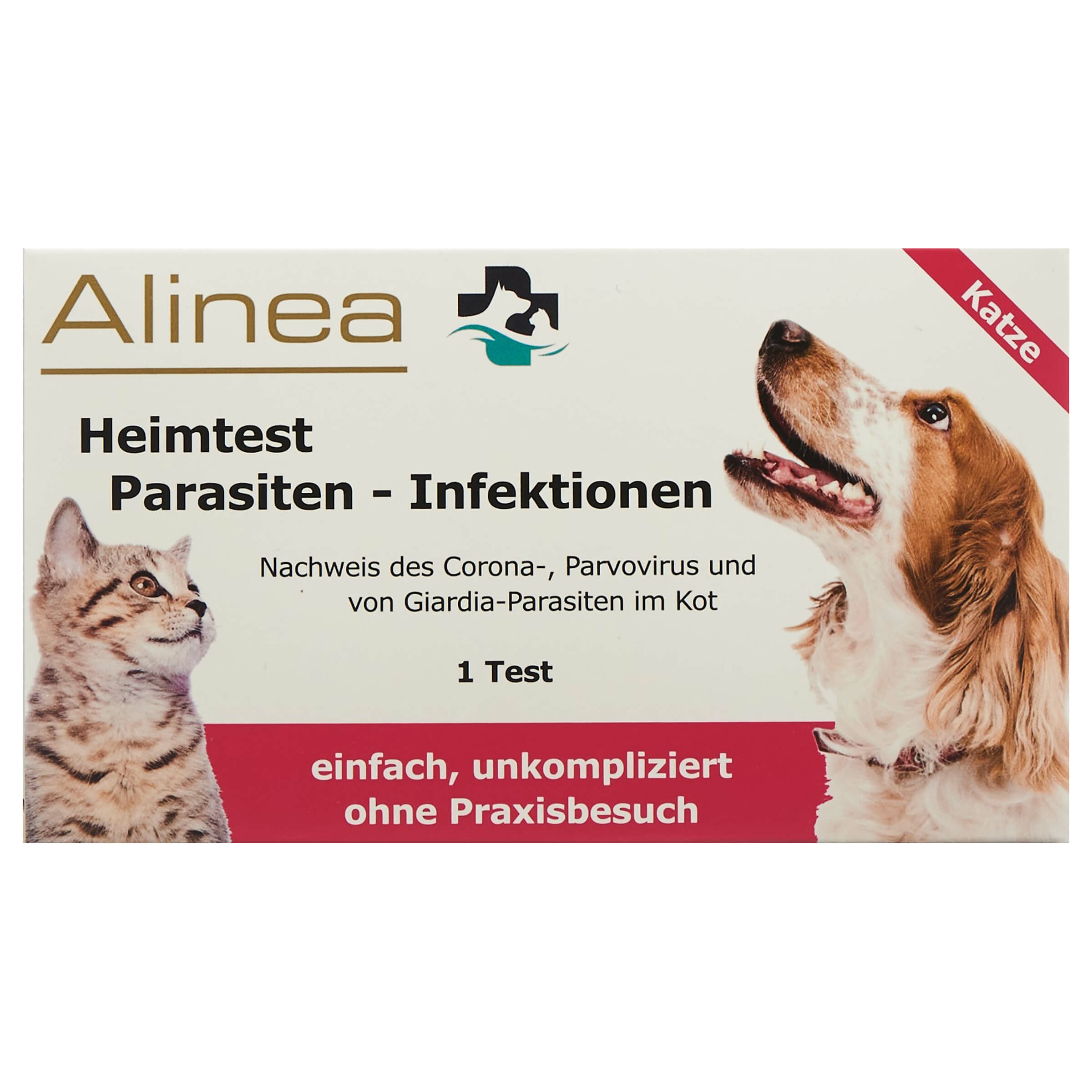 Alinea Heim-Tiertest Parasiten & Infektionen Katze (1 Stk)
