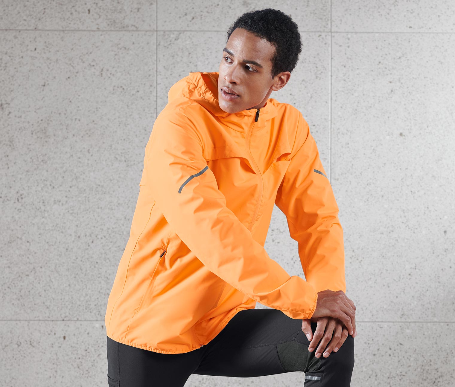 Windprotection-Jacke, neonorange