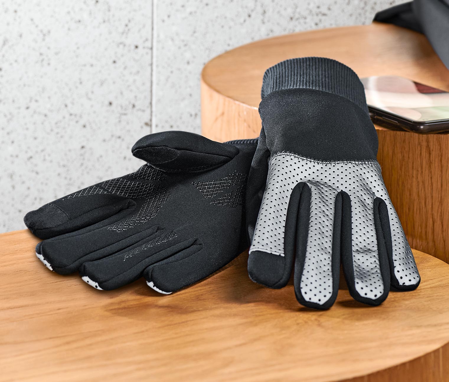 Windprotection-Handschuhe mit Reflektorbesatz