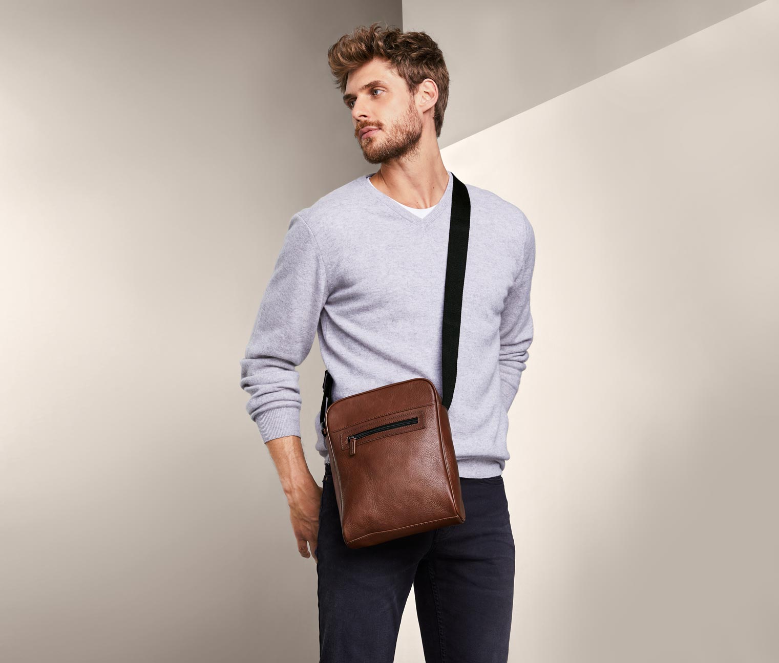 Leder-Crossbag