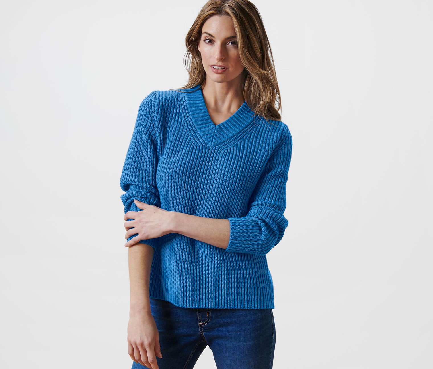 Strickpullover, blau