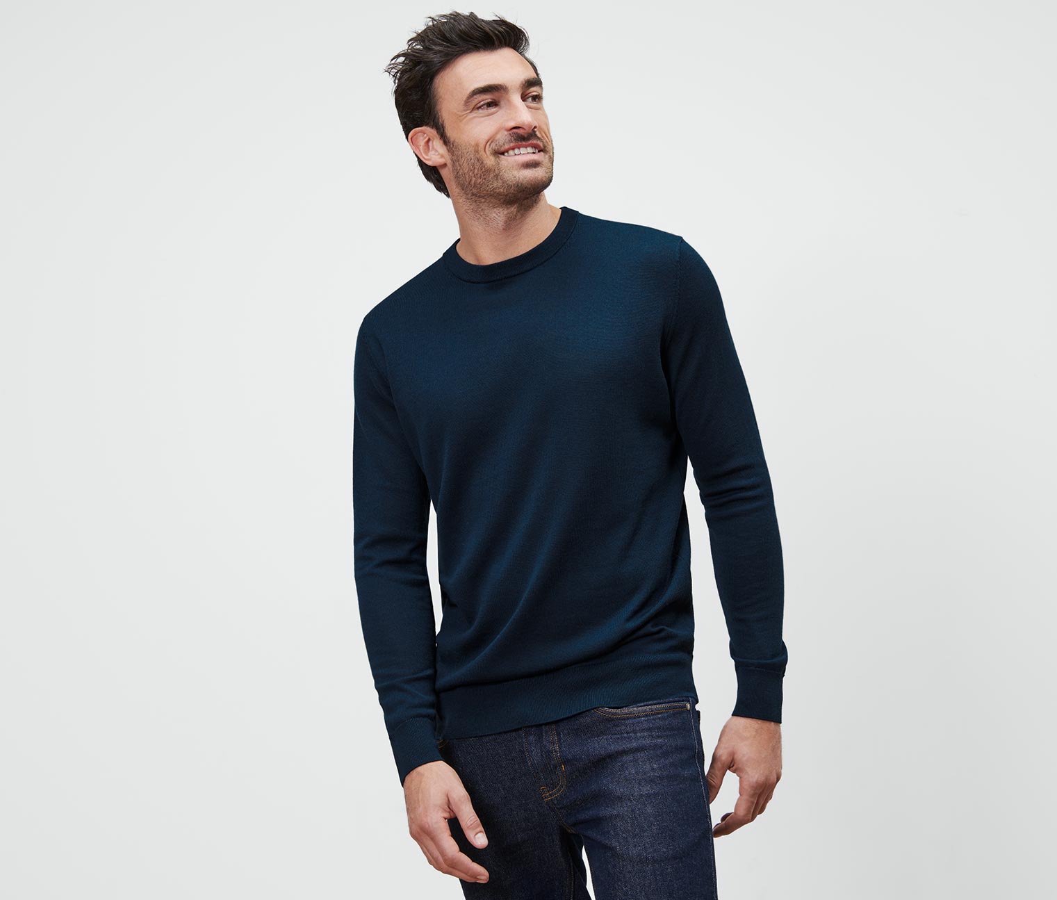 Merino-Pullover, navy