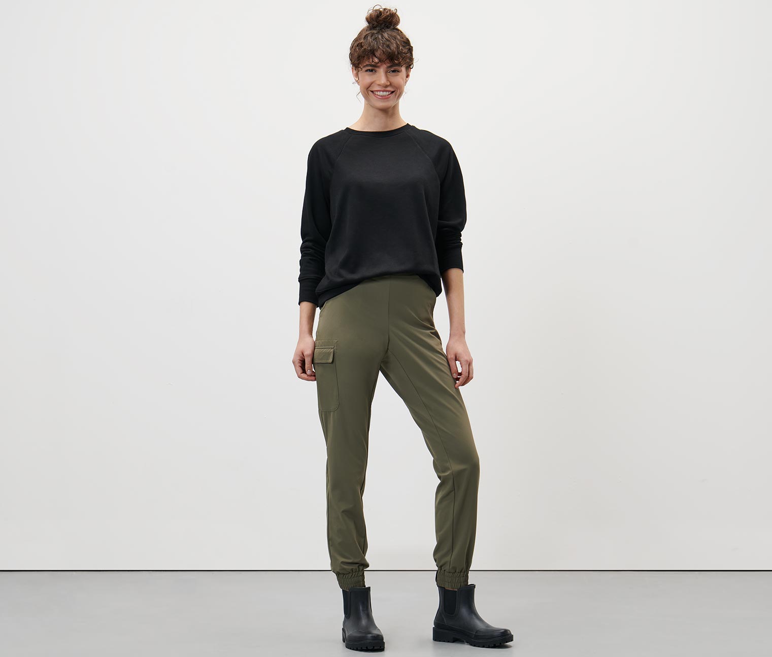 Softshel- Joggpants, khaki