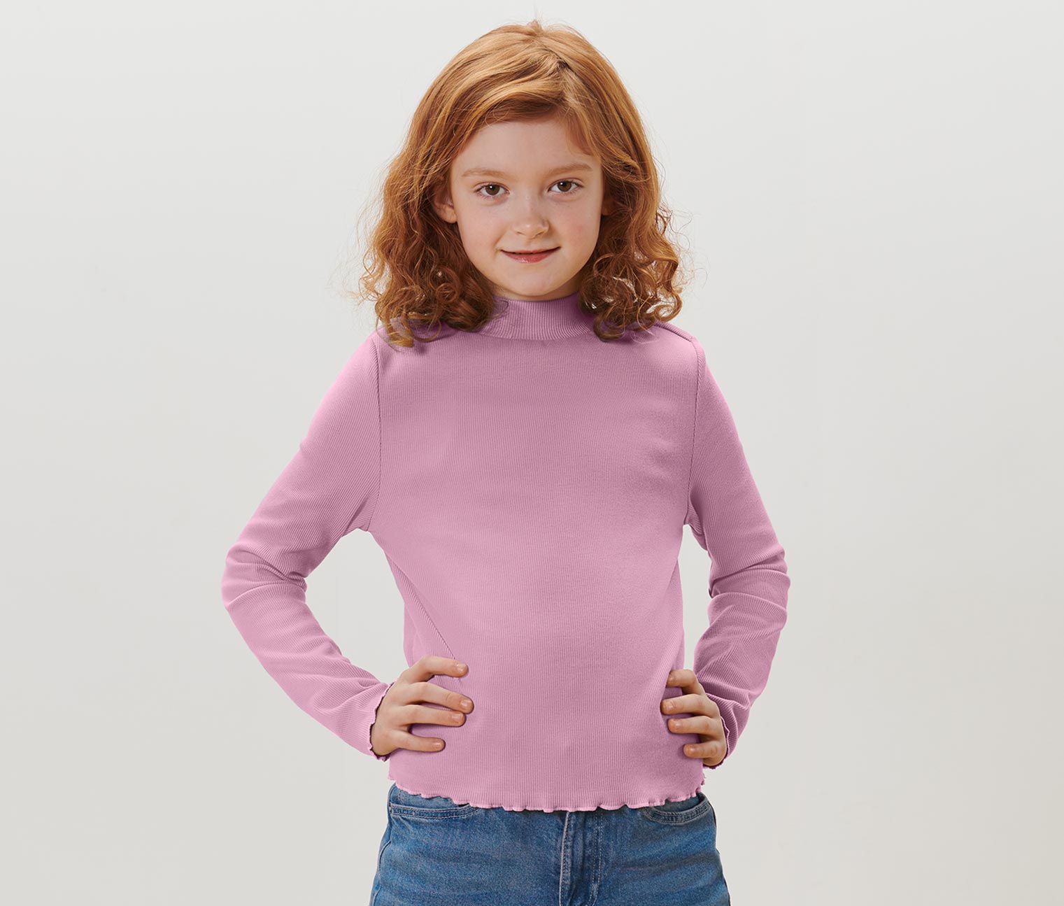 Kinder-Langarmshirt, violett