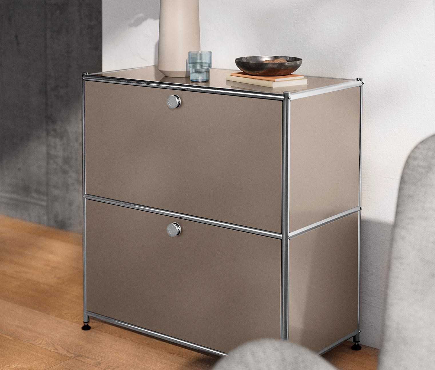 Sideboard Metall »CN3«, niedrig mit Klappenfächern