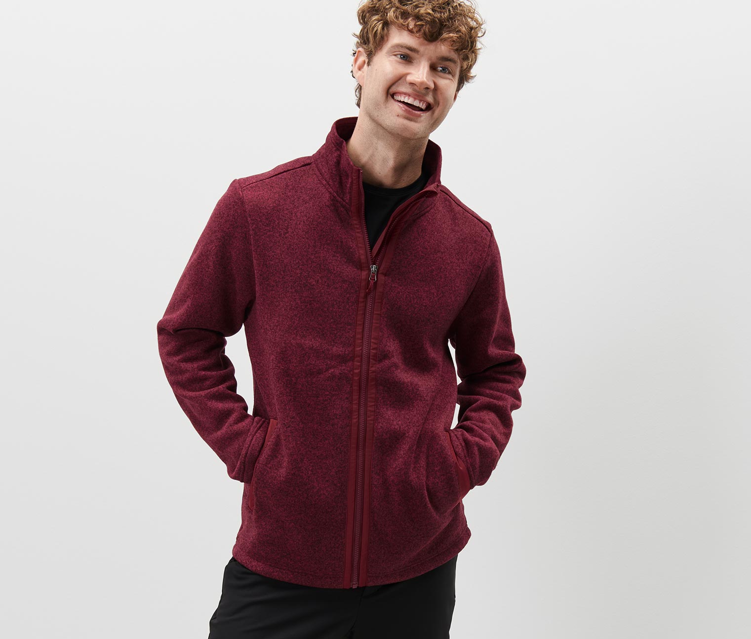 Strickfleece-Jacke, rot