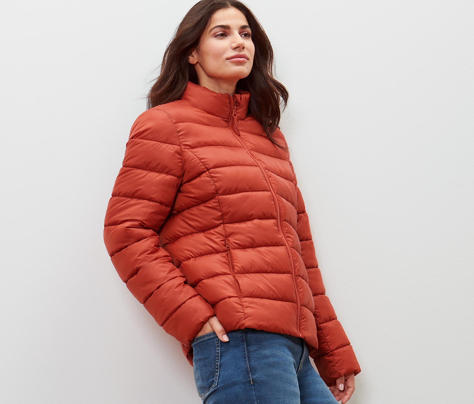 Steppjacke, orange