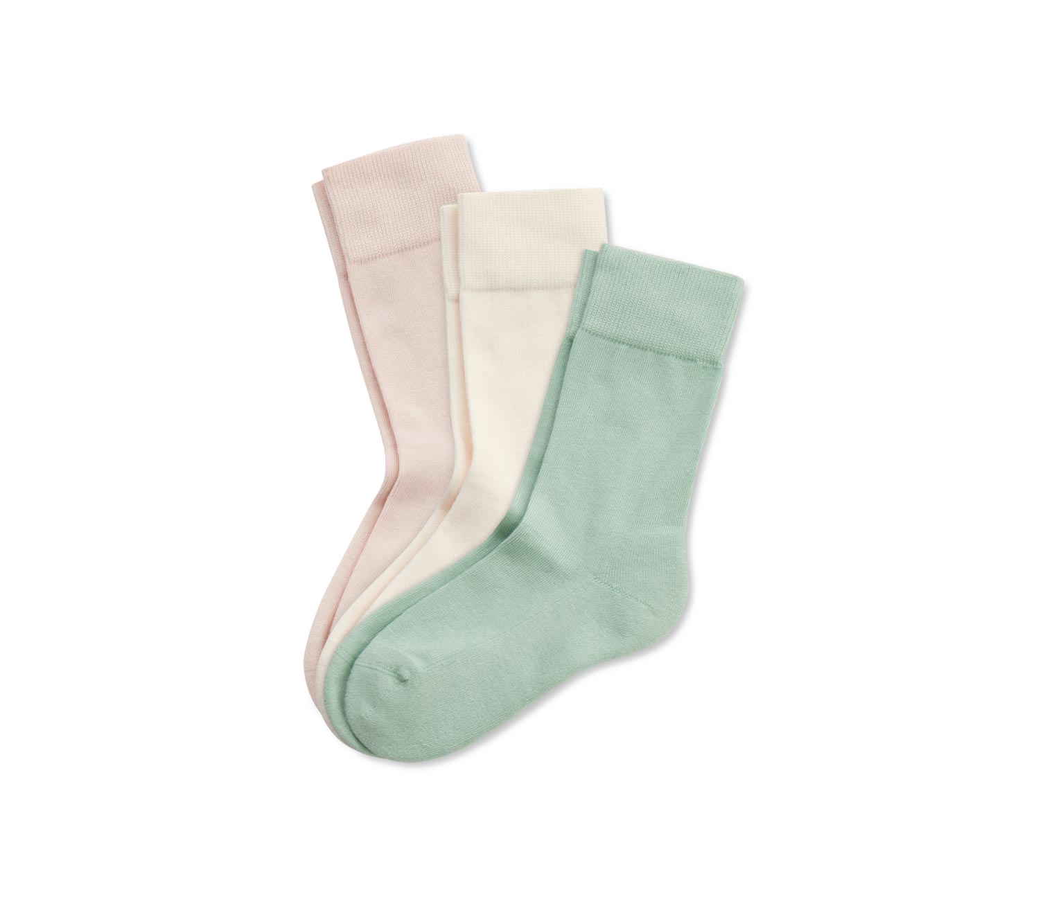 3 Paar Socken, salbei, beige, weiss