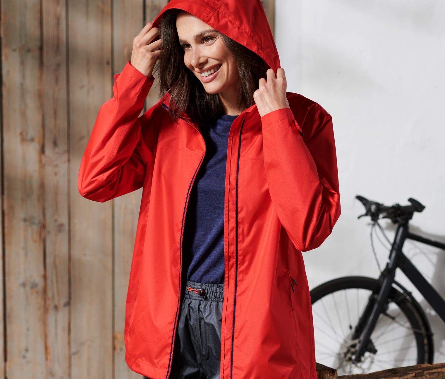 Unisex-Regenjacke, orange