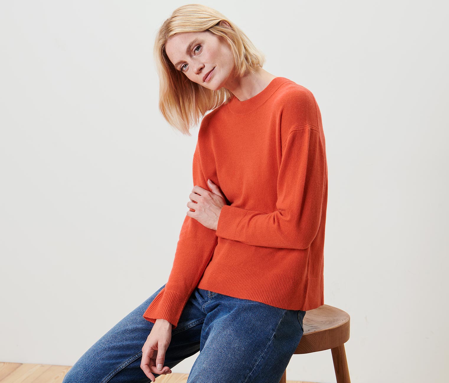 Feinstrick-Pullover mit Cashmere