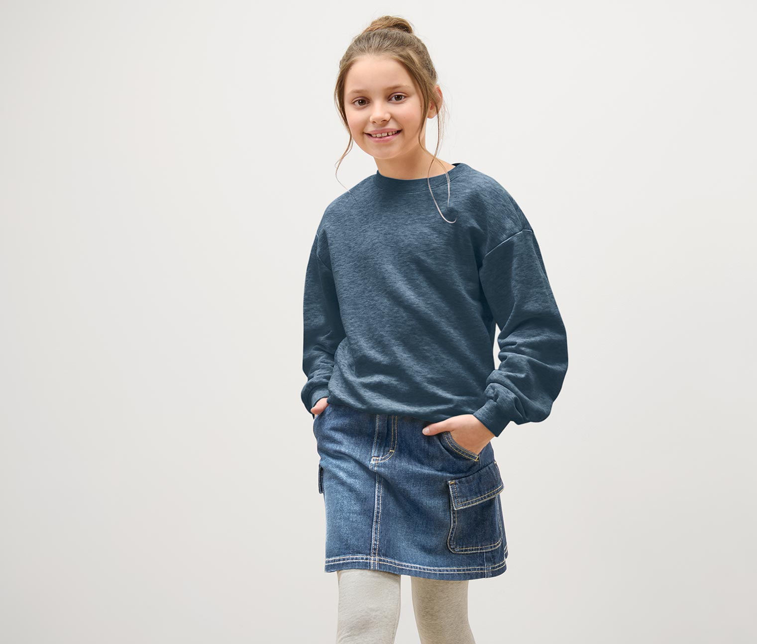 Kinder-Jeans-Rock, blau