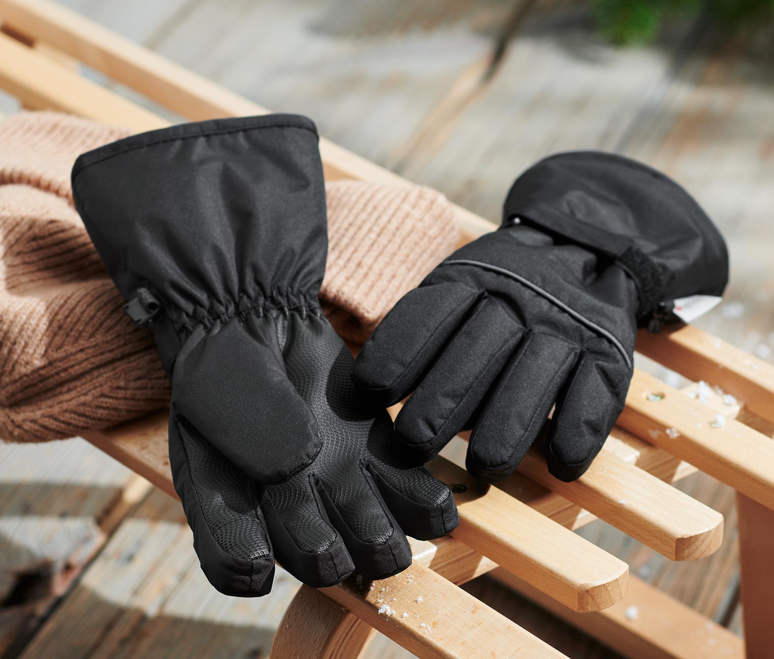 Kinder-Ski-und-Winterhandschuhe, schwarz