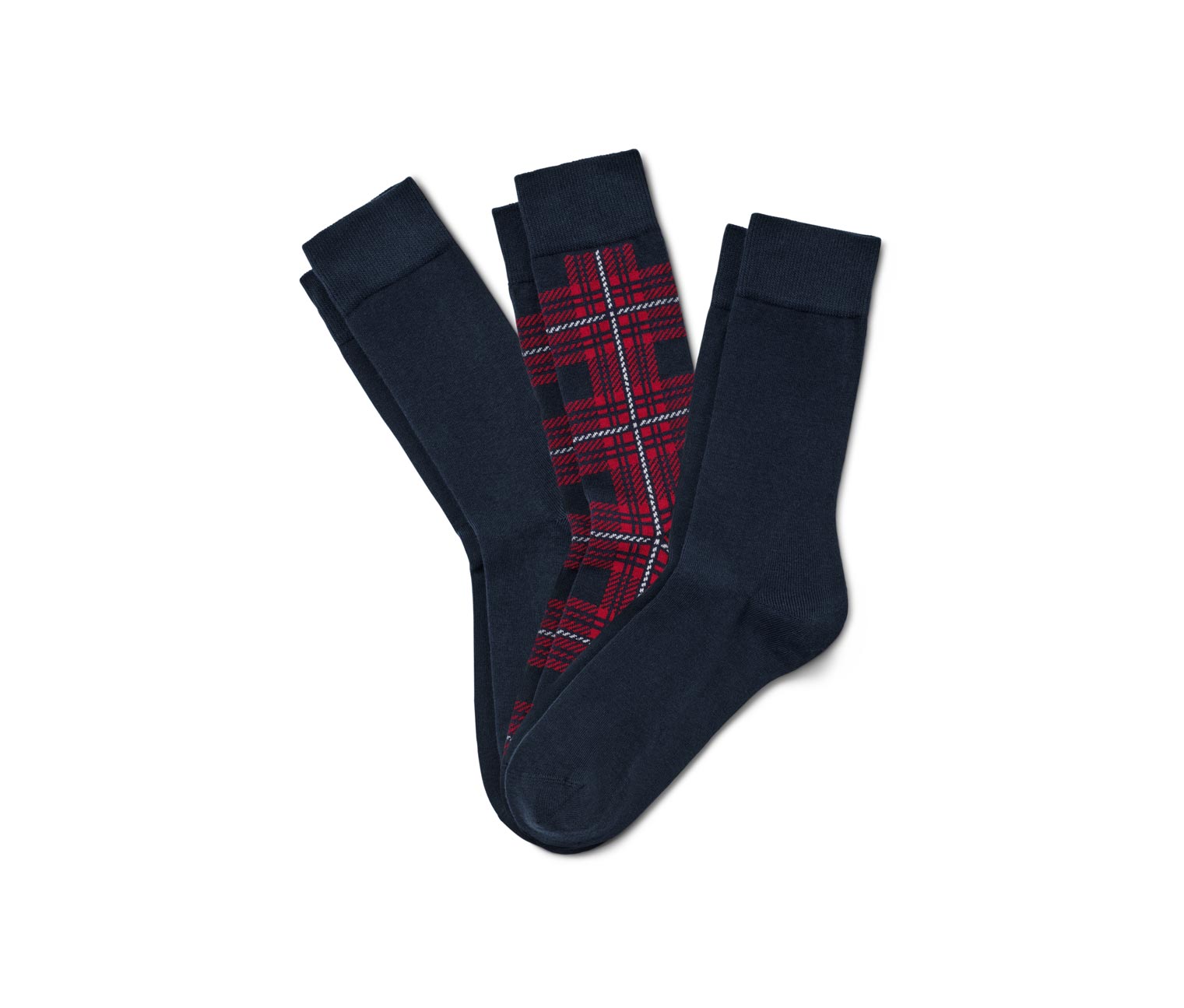 3 Paar Socken, karo/navy