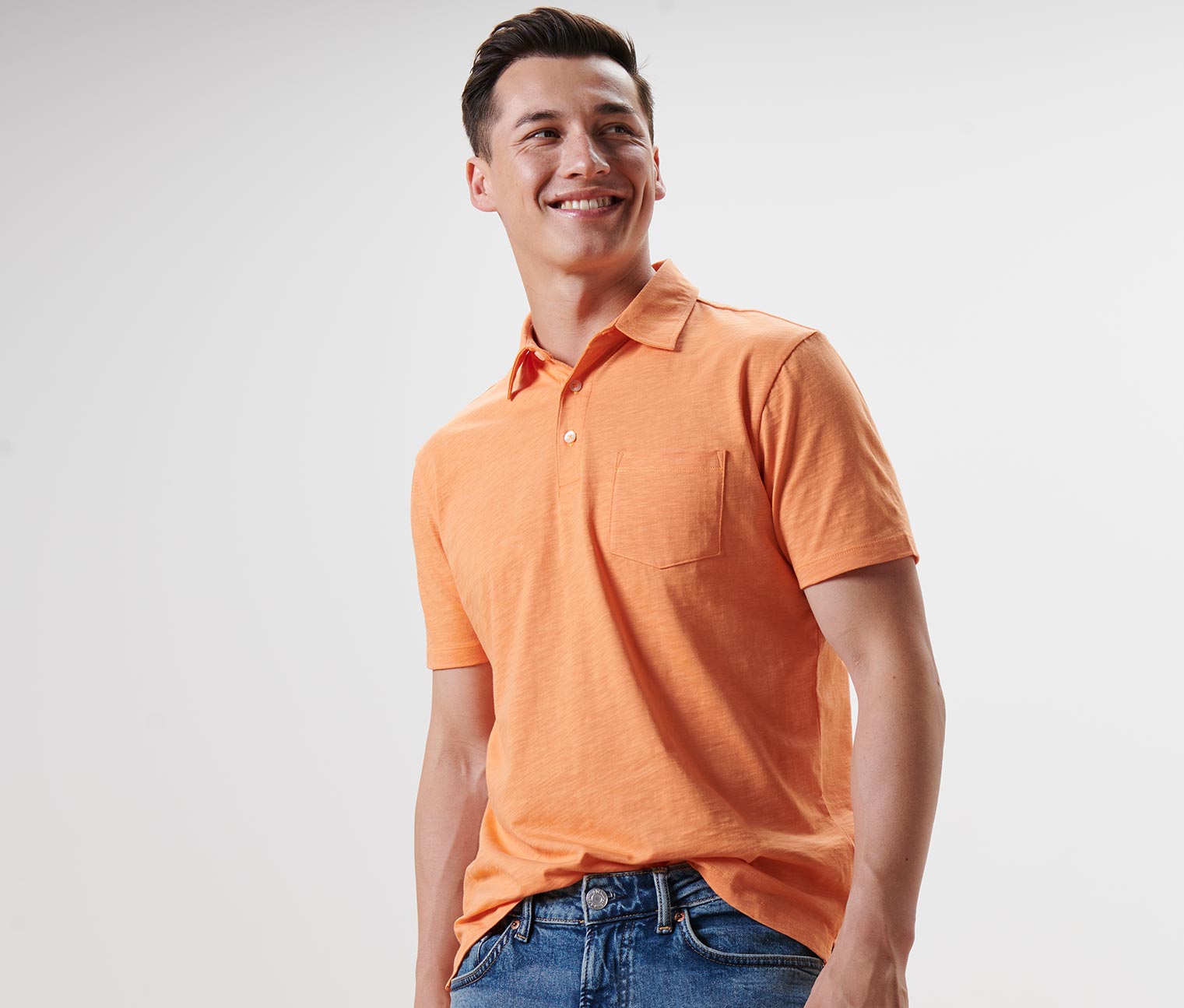 Jersey-Poloshirt, orange