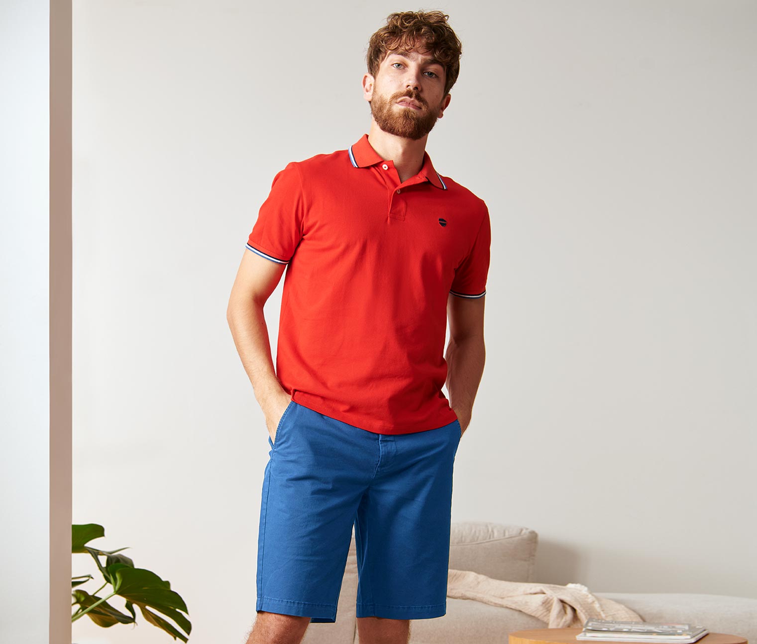 Chino-Shorts, royalblau