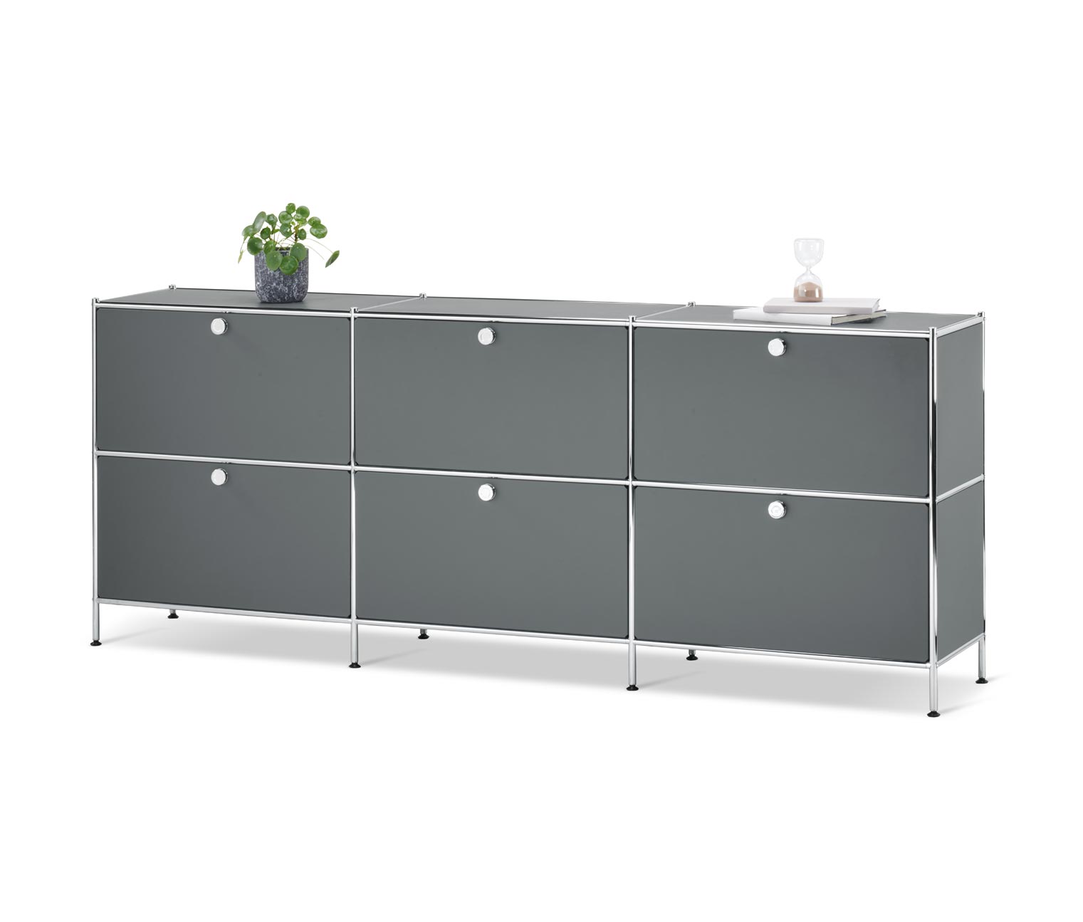 Sideboard »CN3« mit 6 Klappen, grau