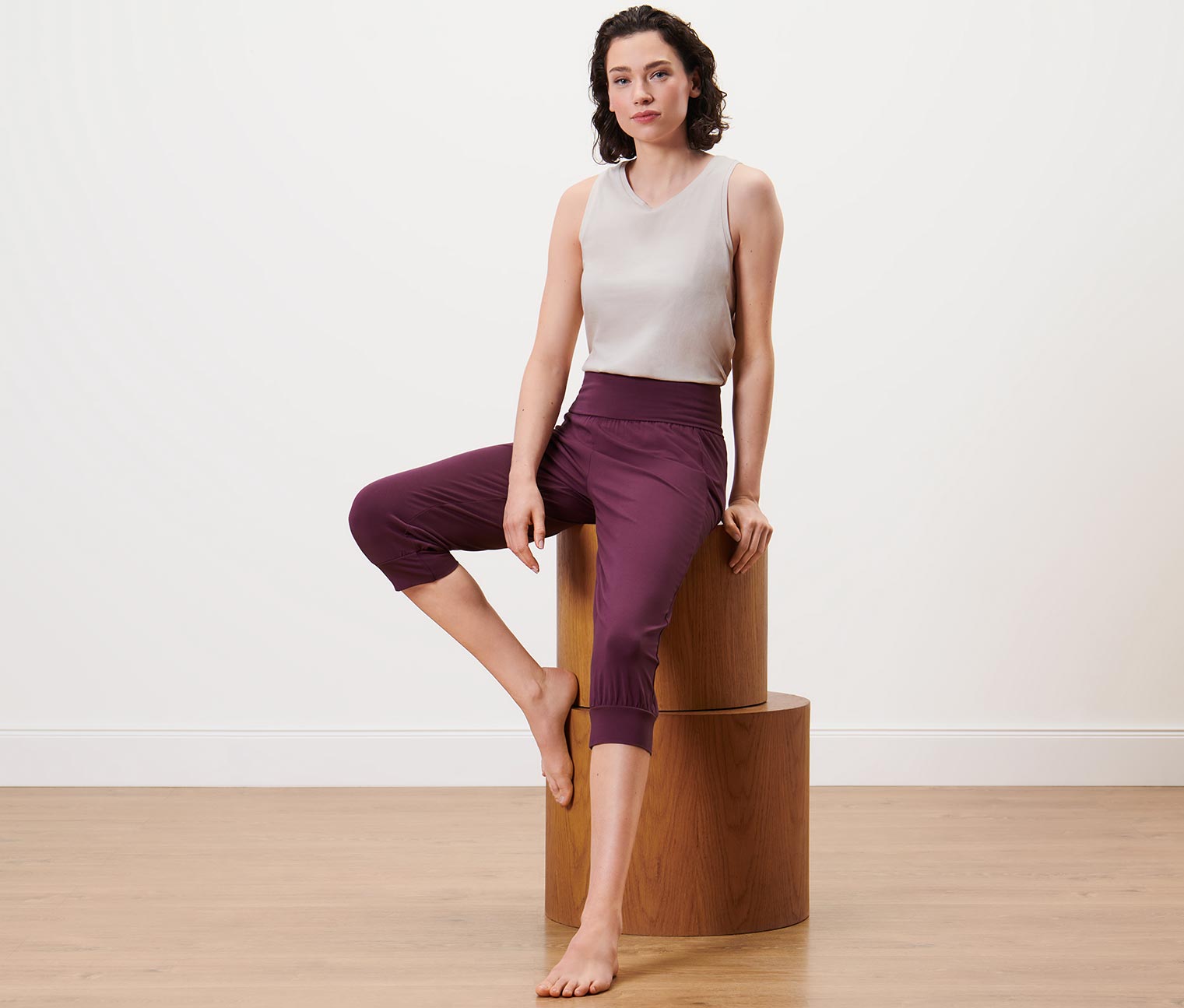 3/4-Yogahose, mauve