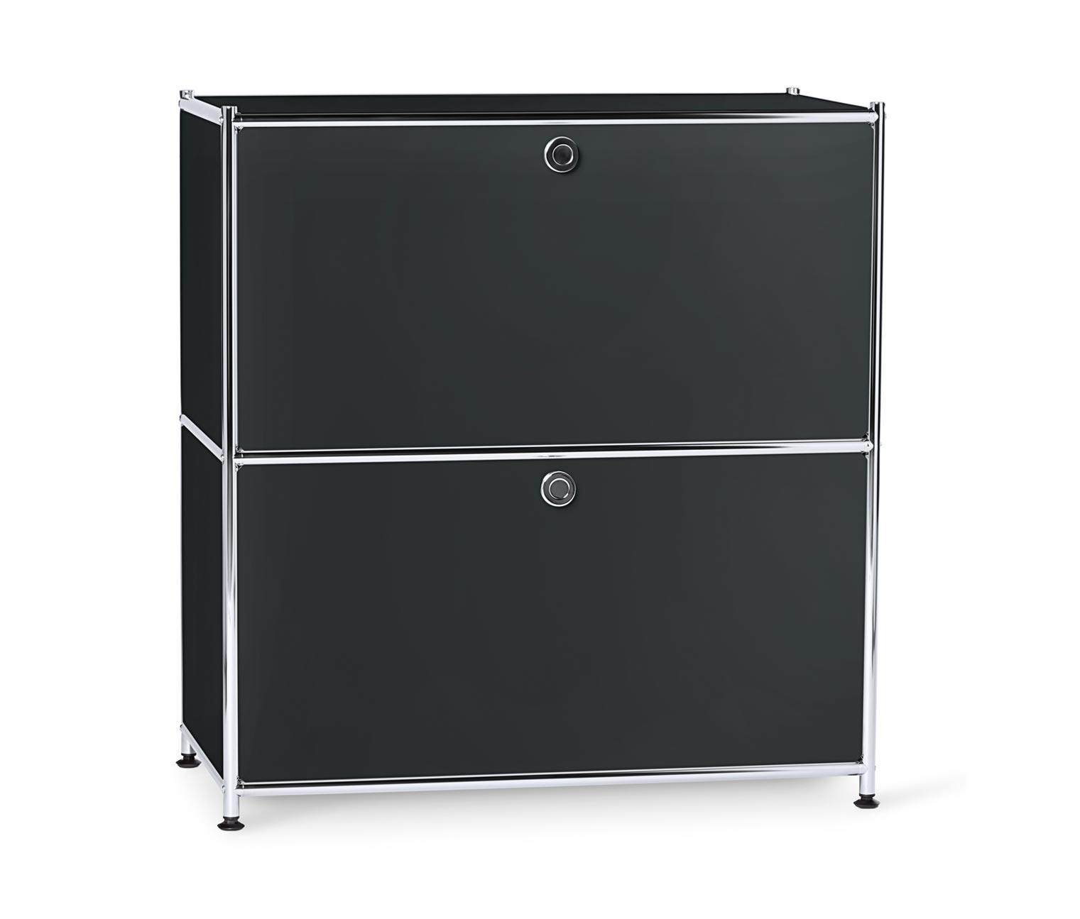 Sideboard Metall »CN3«, niedrig mit Klappenfächern, schwarz