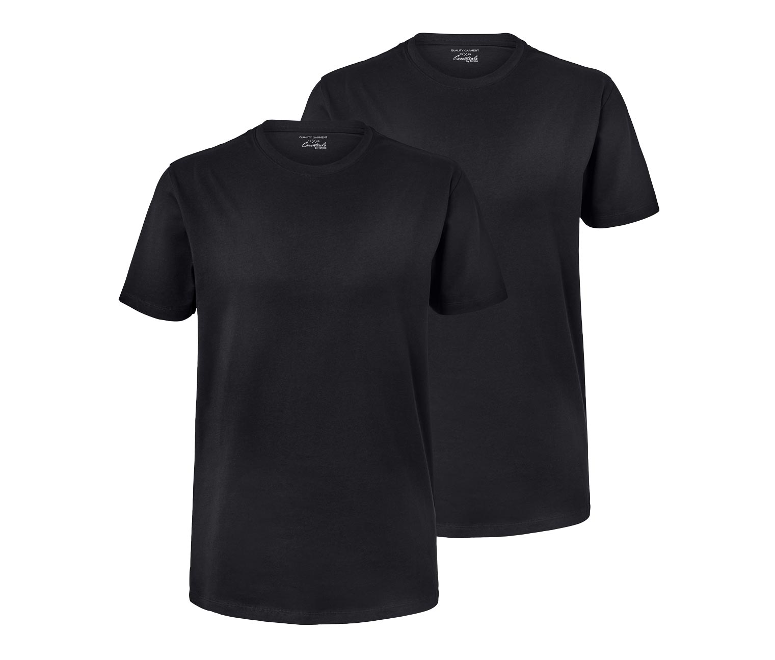 2 T-Shirts, schwarz