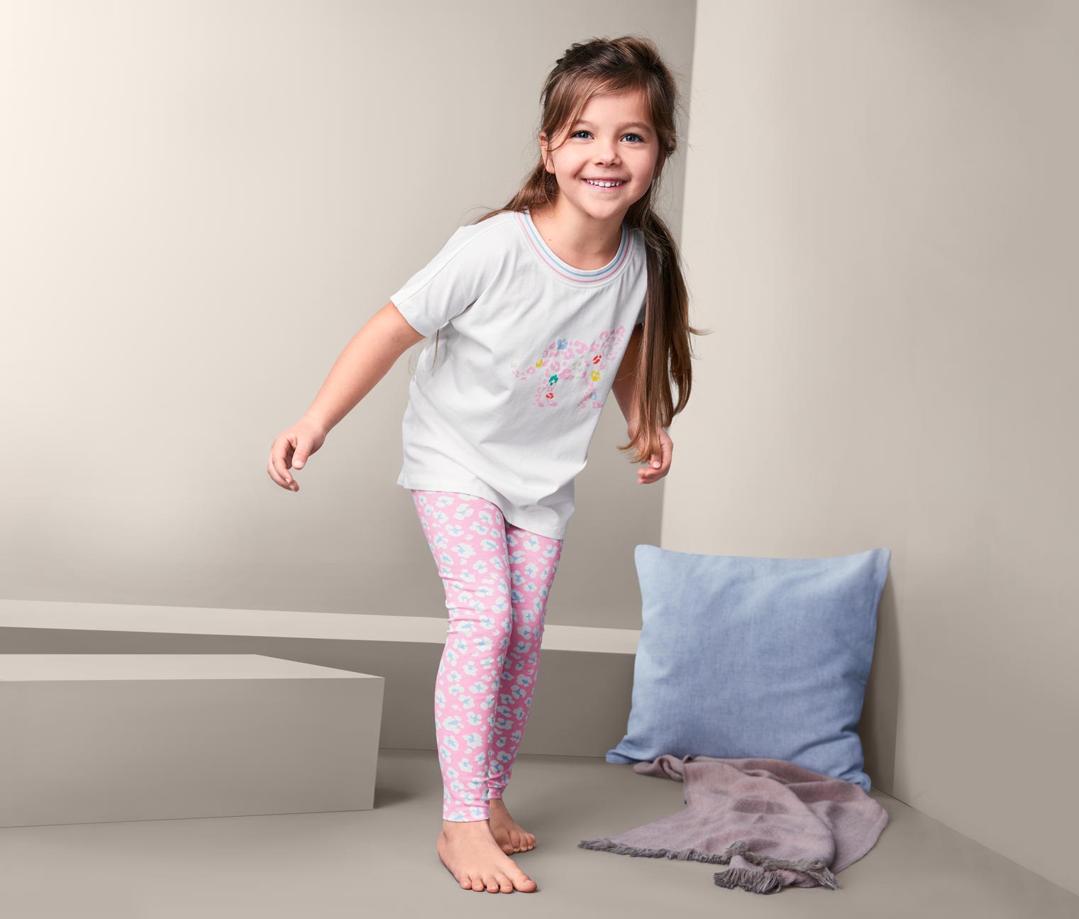 Kurzarm-Pyjama mit Leggings