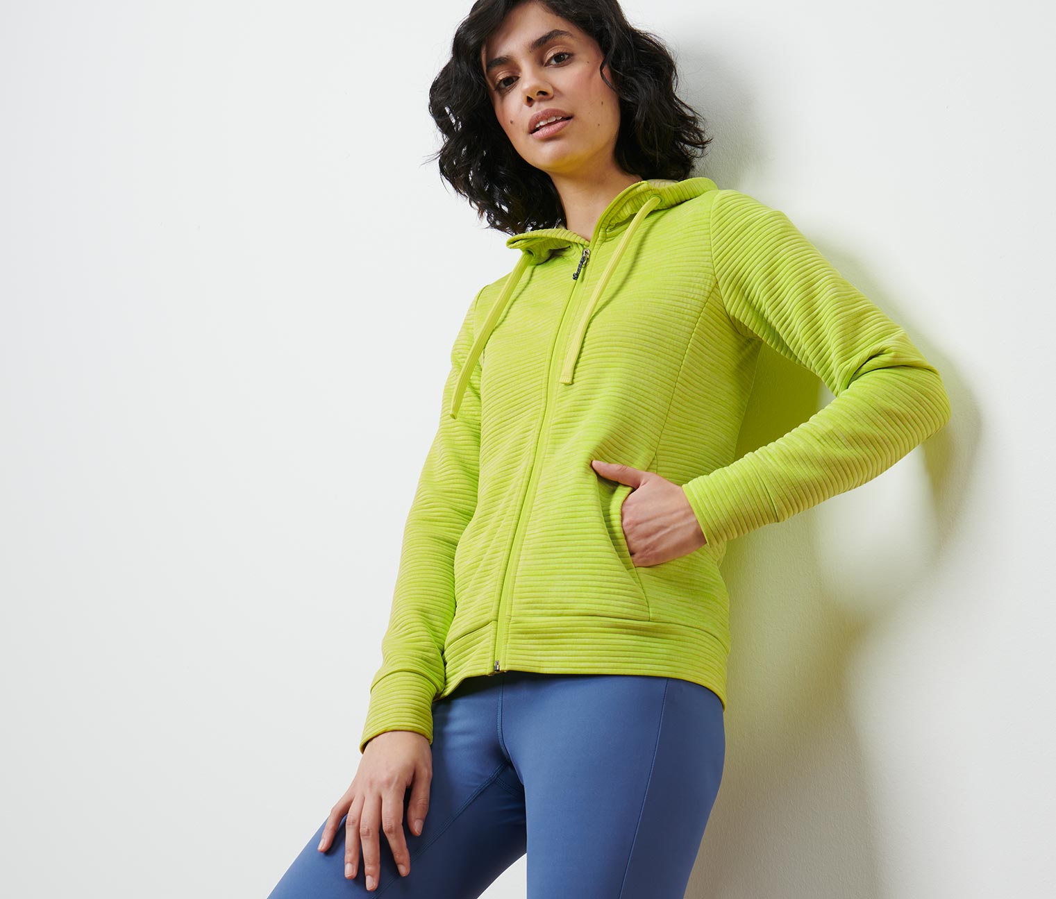 Kapuzenjacke, lime