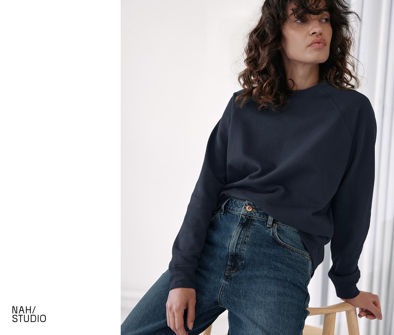 NAH/STUDIO Sweatshirt | Bio-Baumwolle, navy