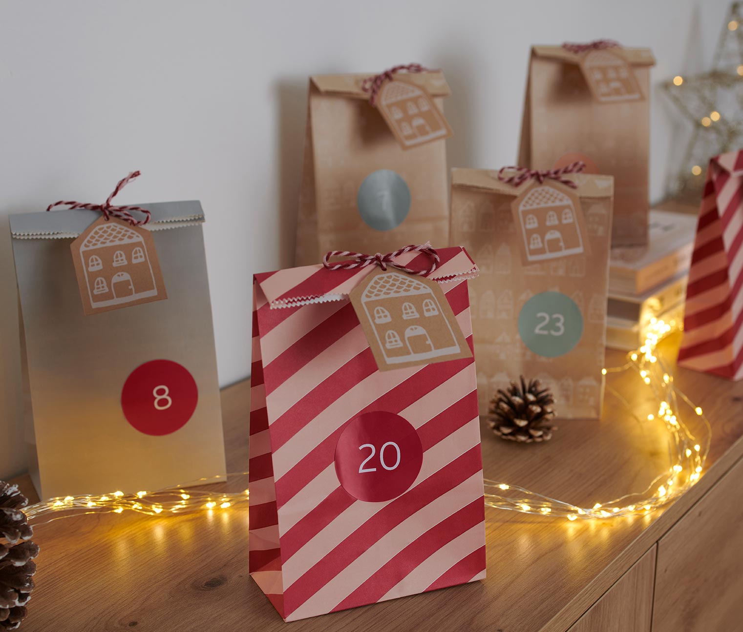 Adventskalender-Tüten-Set