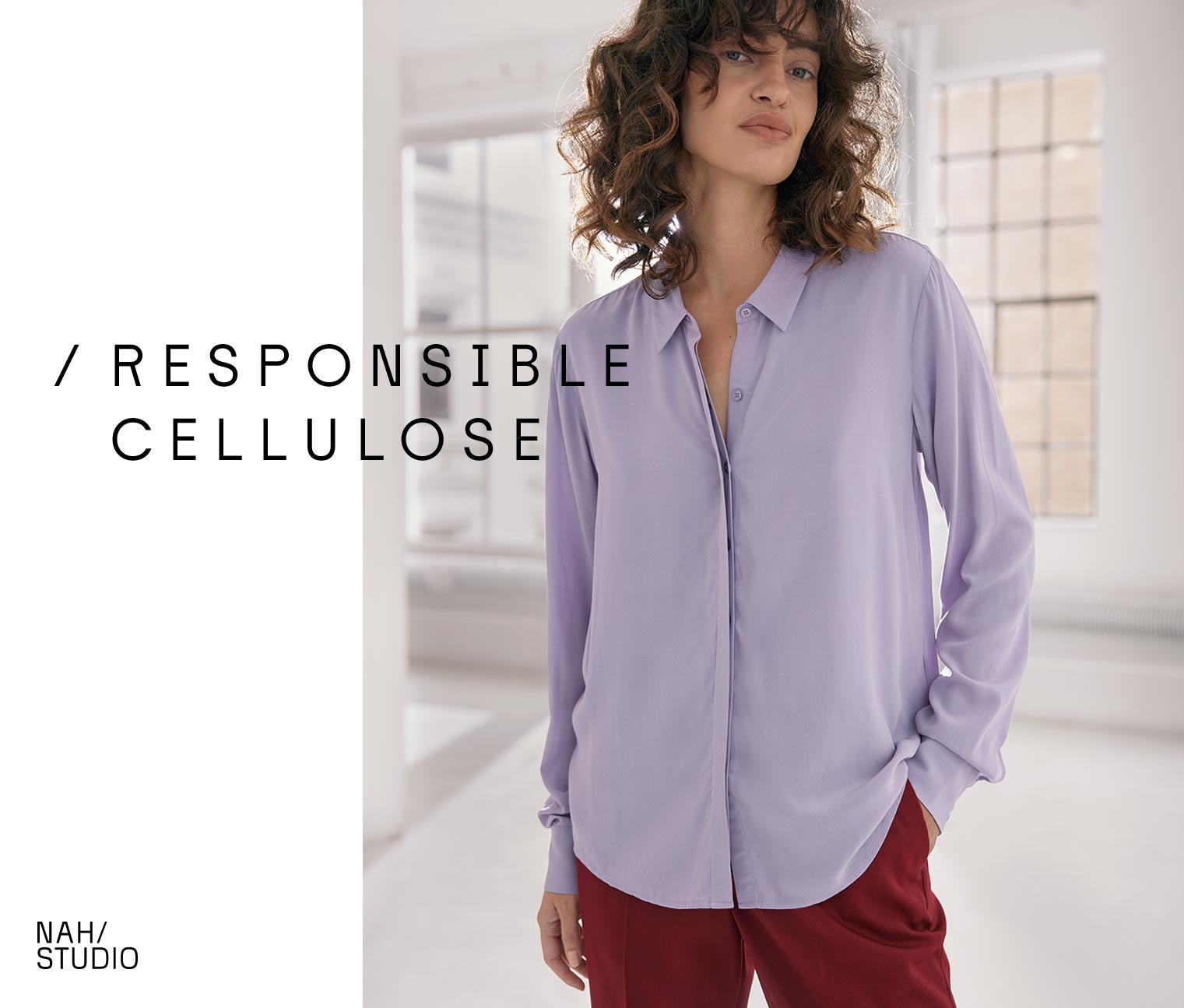 NAH/STUDIO Bluse | Eco-Viskose, flieder