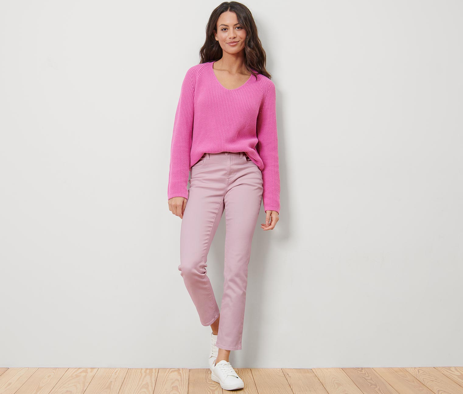 Colored Jeans – Fit »Emma«, rosé