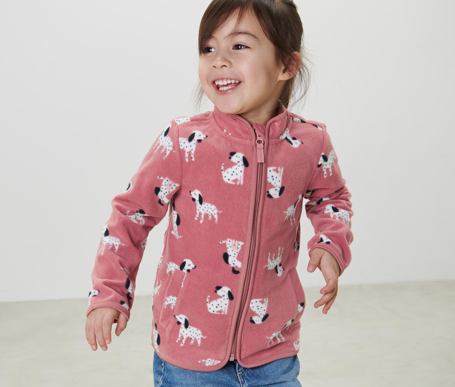 Kinder-Fleecejacke, rosa