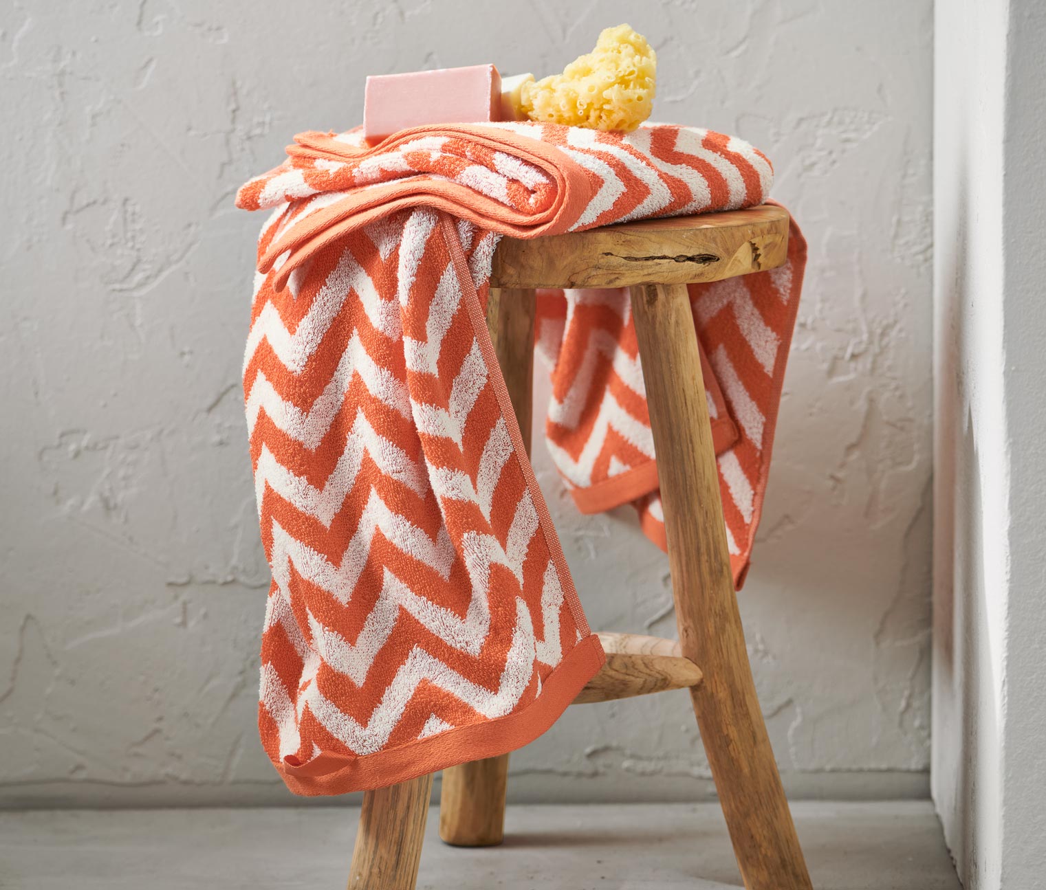 2 Jacquard-Handtücher, orange