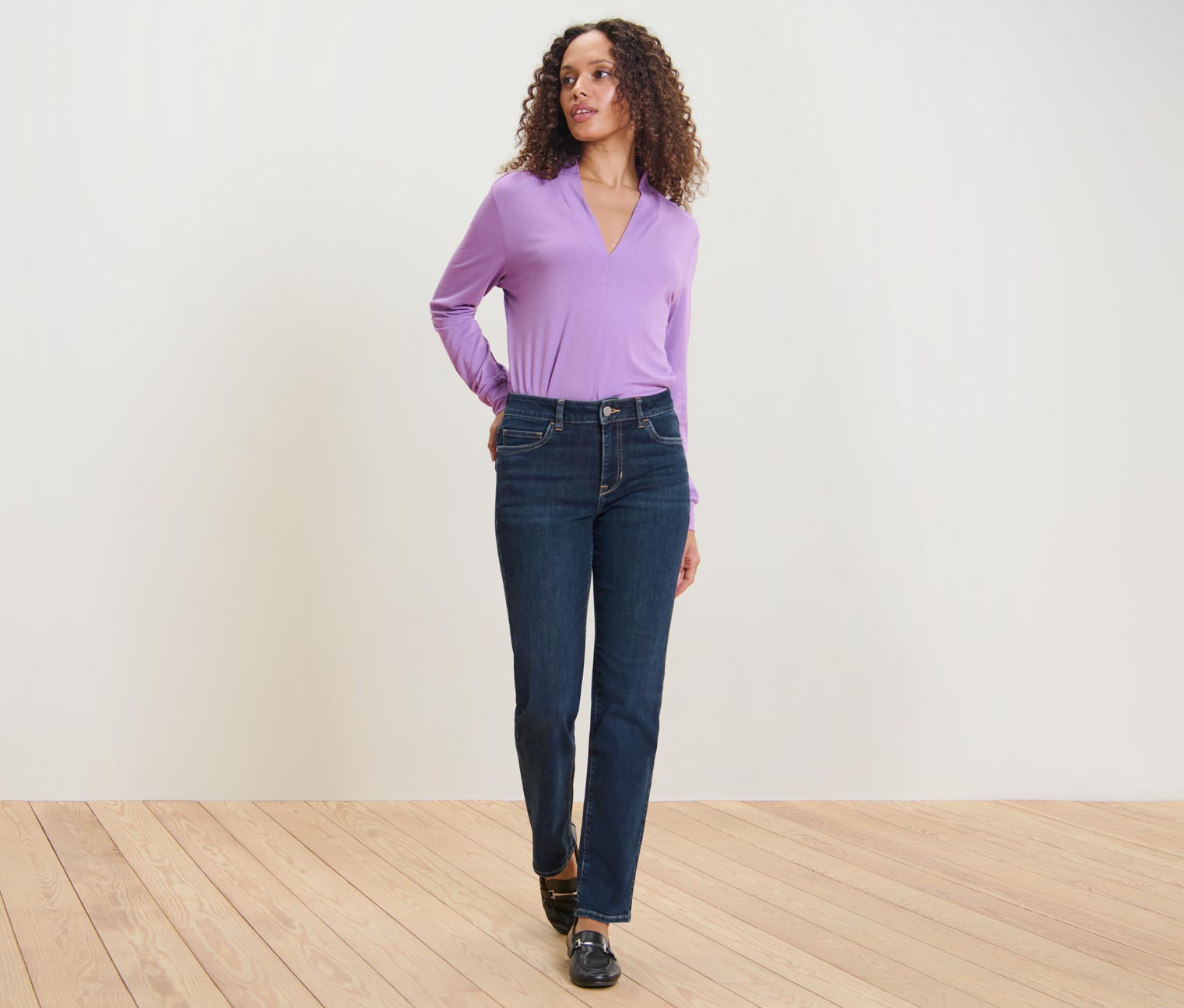 Straight Jeans – Fit »Kira«, dunkelblau