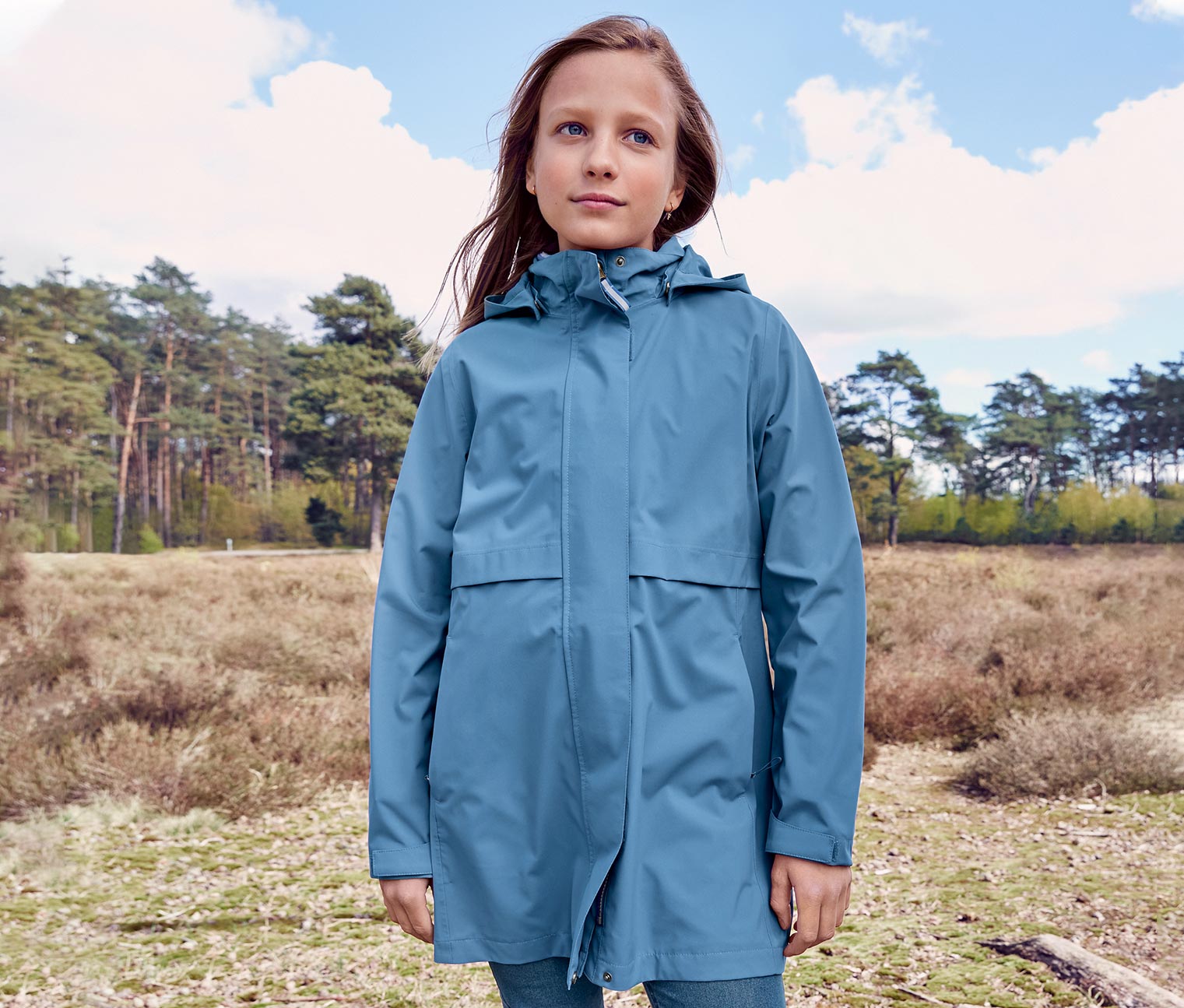 Allwetterparka aus recyceltem Material