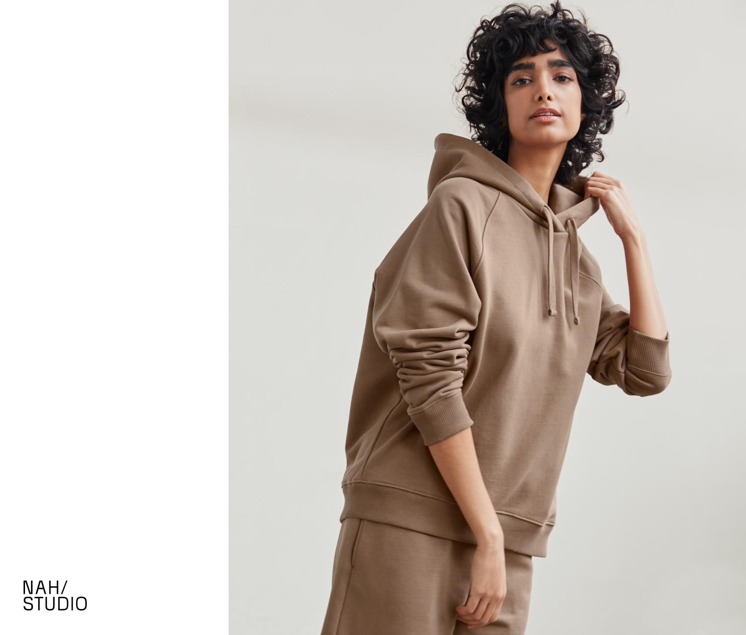 NAH/STUDIO Hoodie | nachhaltige Baumwolle, hazelnut