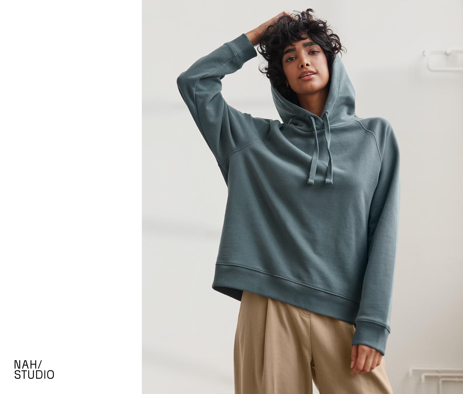 NAH/STUDIO Hoodie | nachhaltige Baumwolle, stone blue