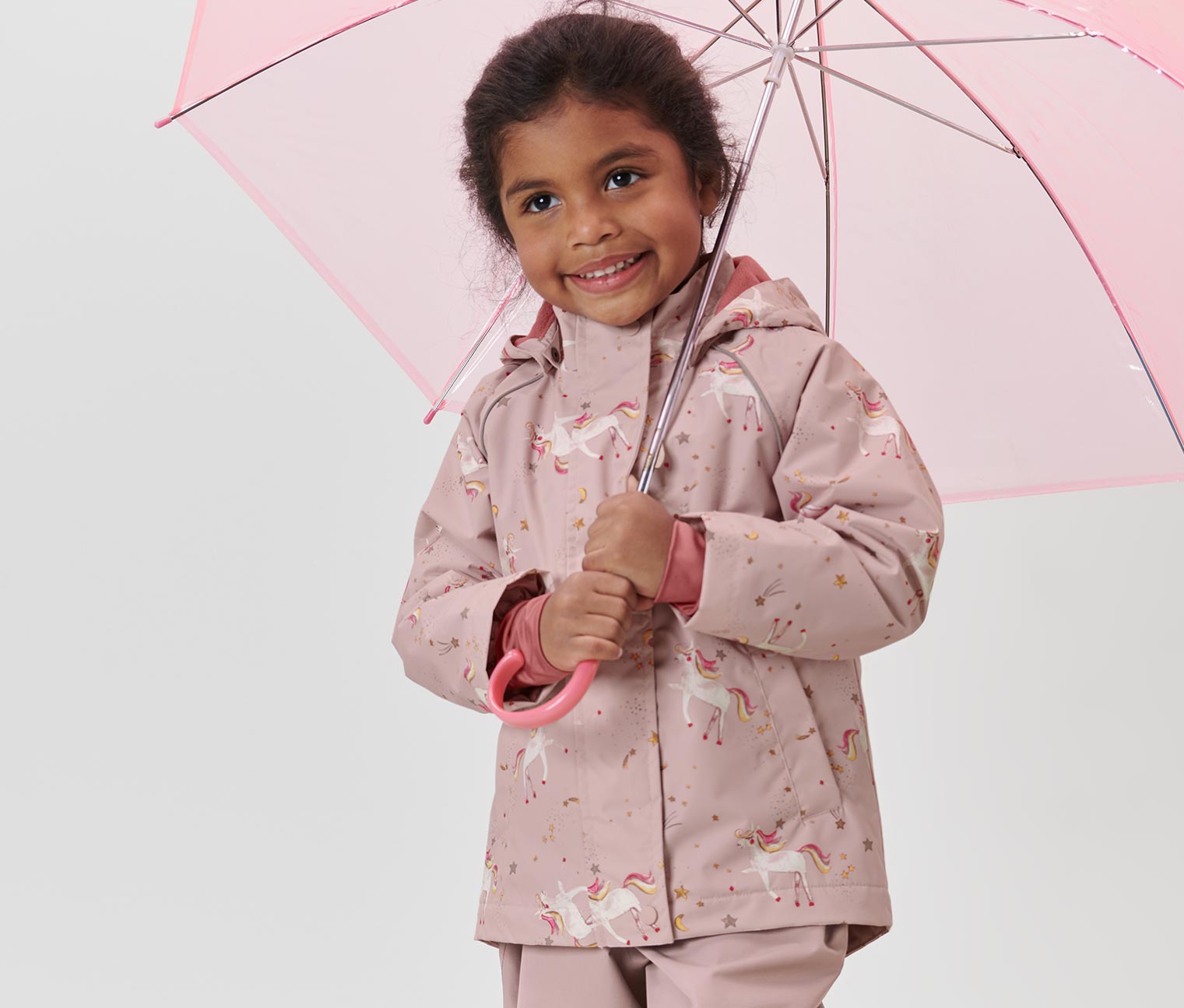 Kinder-Thermo-Regenjacke, rosa