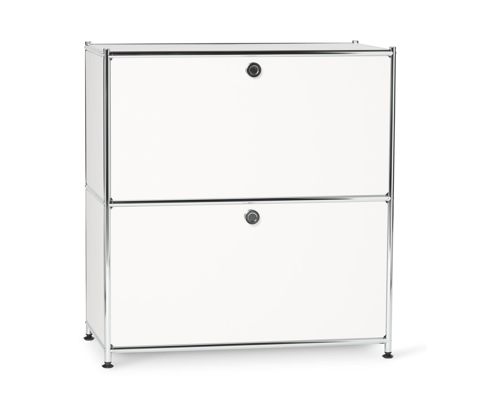 Sideboard Metall »CN3«, niedrig mit Klappenfächern, weiss