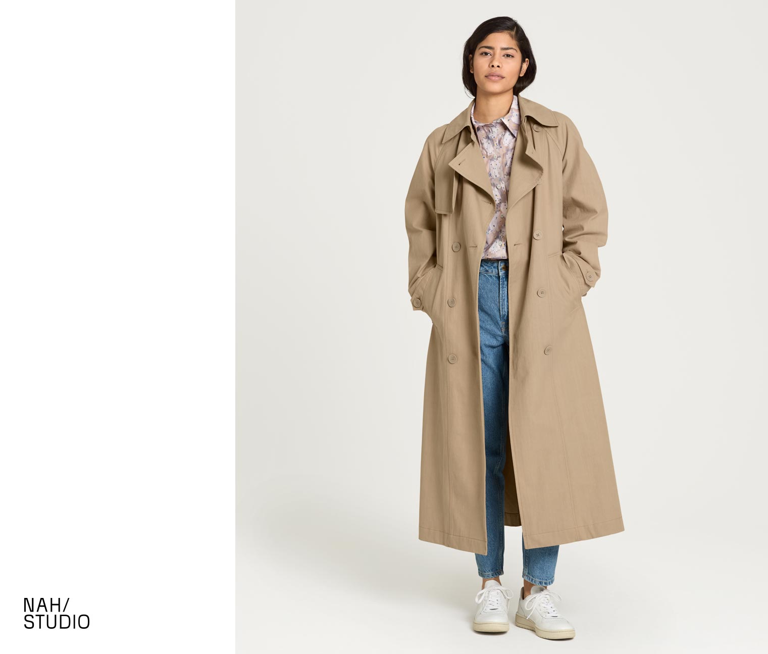 NAH/STUDIO Trenchcoat | recycelte Baumwolle